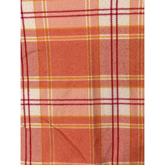 Wild Fable Orange Red Plaid Mini Skirt Preppy Schoolgirl Size 6 Small - Picture 4 of 13
